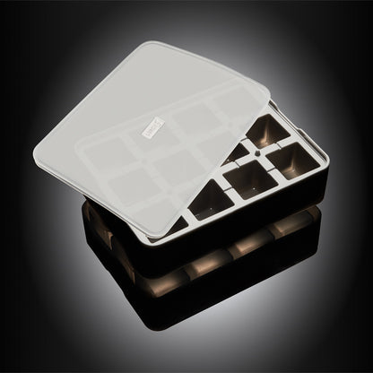 Eiswürfelform mit Deckel von Lurch - 4x4cm - schwarz